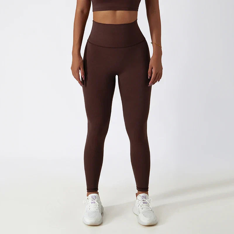 New High Waist Belly Lifting Buttocks Fitness Pants Gym Running Breathable Sports Leggings