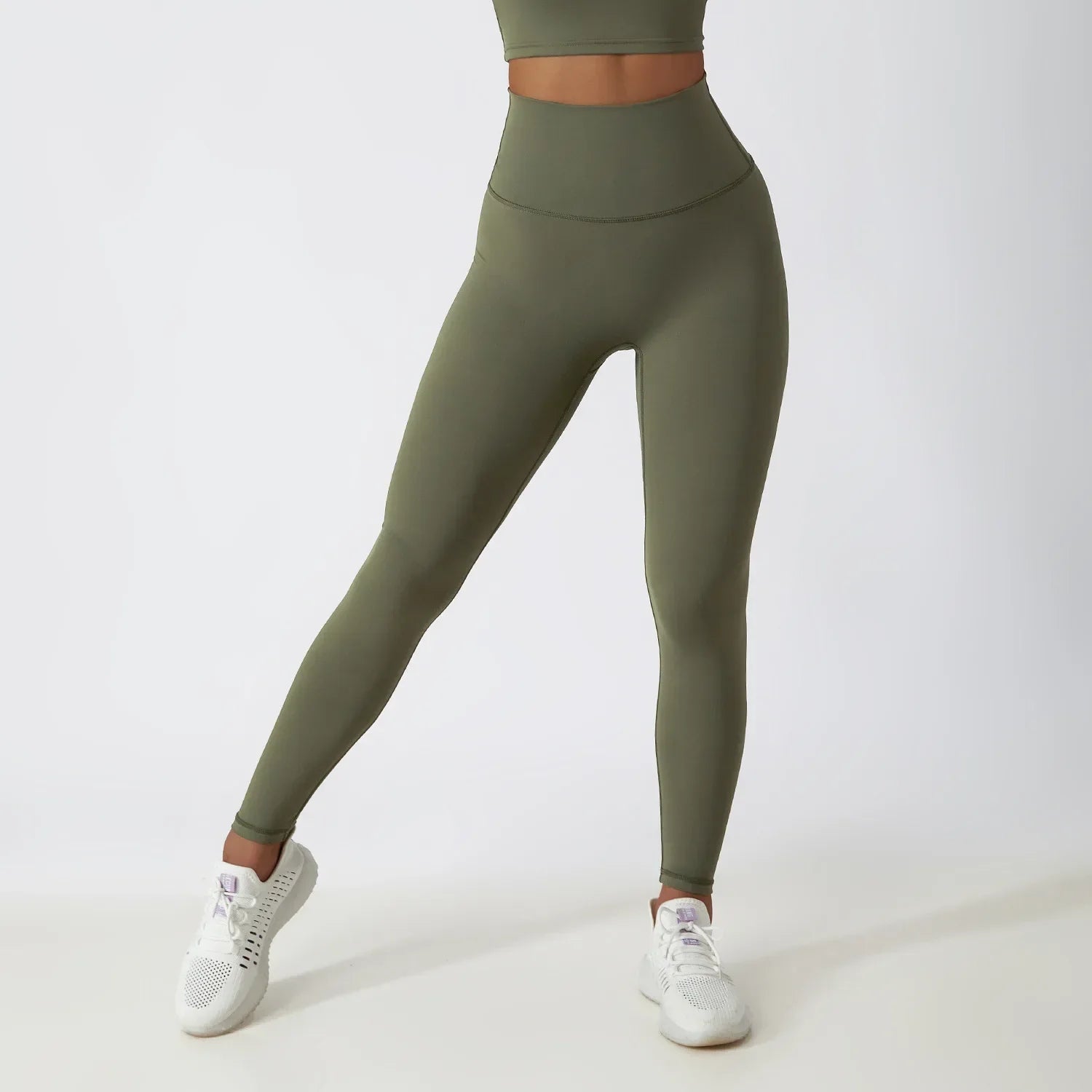 New High Waist Belly Lifting Buttocks Fitness Pants Gym Running Breathable Sports Leggings