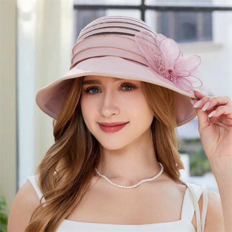 New Mesh Summer Flower Basin Sun Hat
