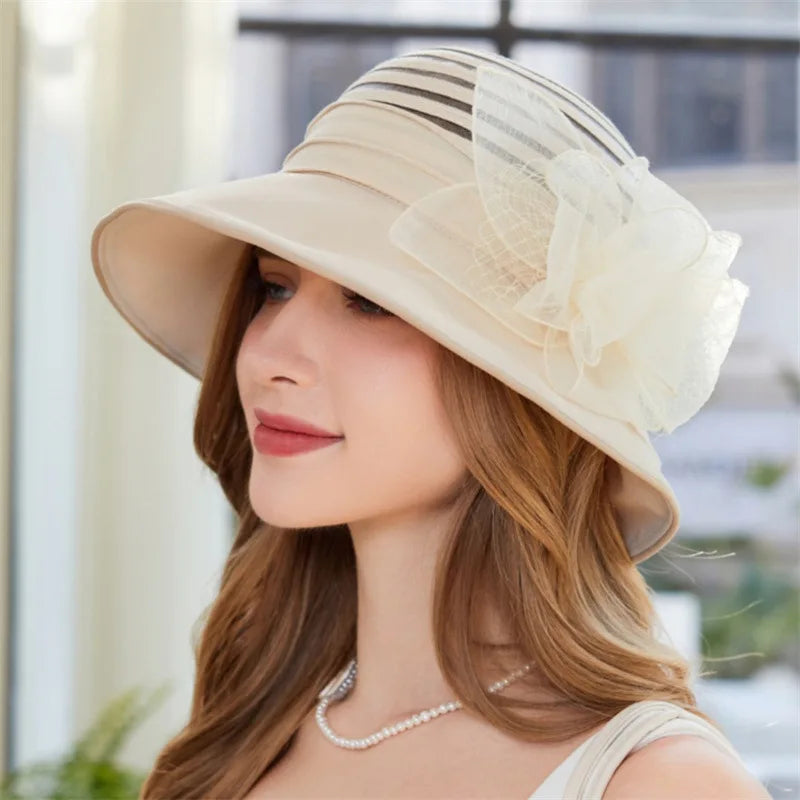 New Mesh Summer Flower Basin Sun Hat