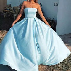 New Style Prom Dresses Sexy Strapless Party Evening Gowns
