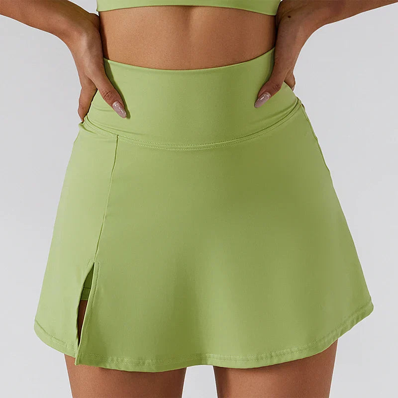 New Summer Slit Fitness Outdoor Riding Skirt Anti-voyeur High Quality Sports Short