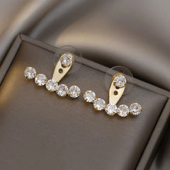 New Trend Style Round Crystal Flower Rhinestone Fashion Birthday Gifts Earring