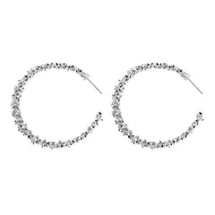 Vintage Gold Round Geometric Statement Metal Hanging Fashion Earring