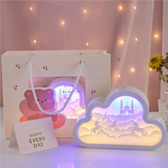 Unicorn Wonderland 3D Paper Art Lamp
