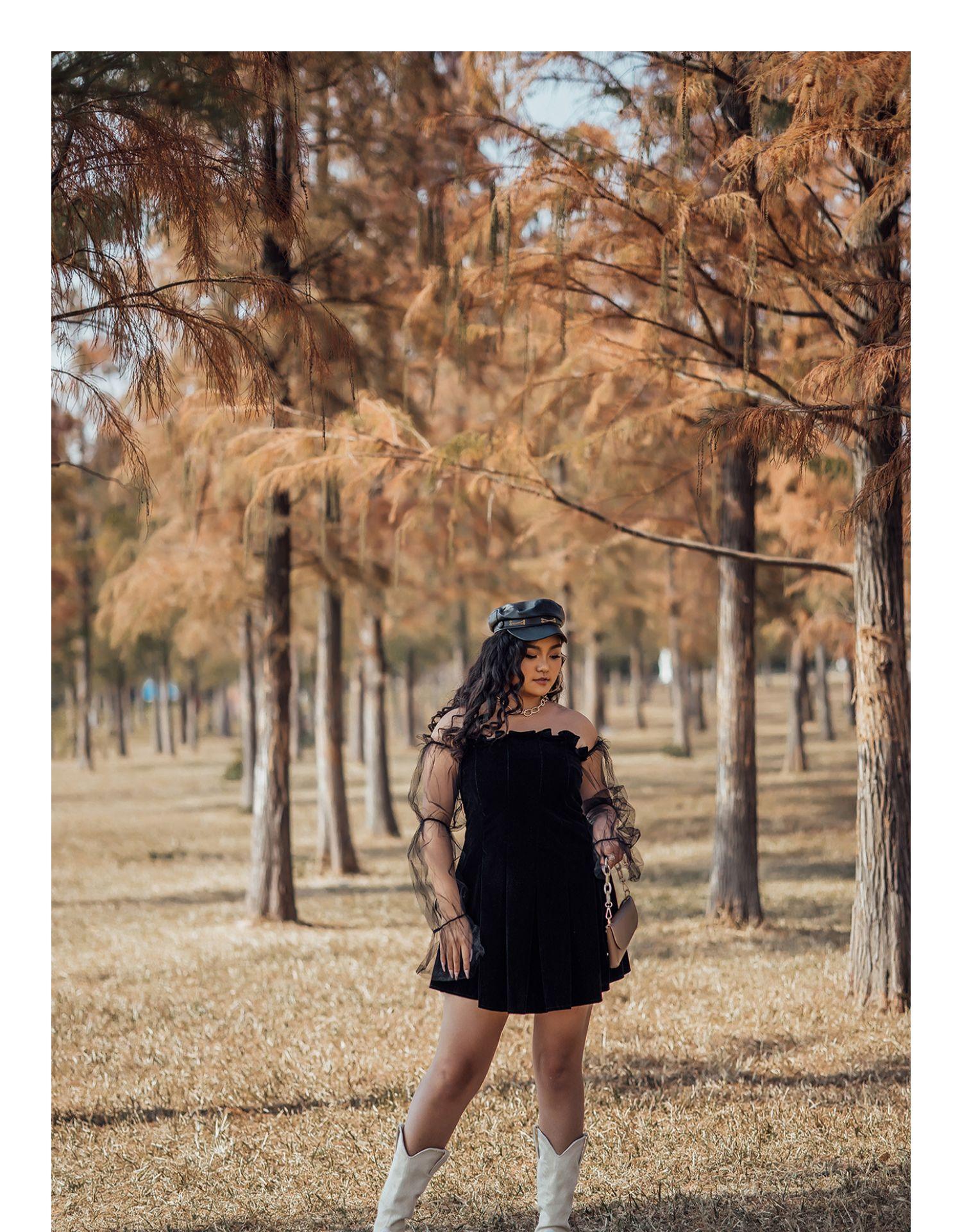 Sexy Off Shoulder Lantern Sleeve Mini Dress
