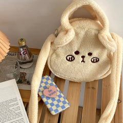 Brown Bear Plush Crossbody Bag