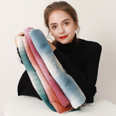 Imitation Cashmere Plaid Autumn Winter Foreign Trade Versatile ManufacturerScarf