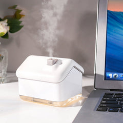 Kawaii Mini House Air Humidifier with Warm Light