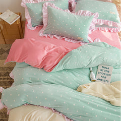 Candy Pastels Polka Dot Bedding Set
