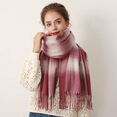 Imitation Cashmere Plaid Autumn Winter Foreign Trade Versatile ManufacturerScarf
