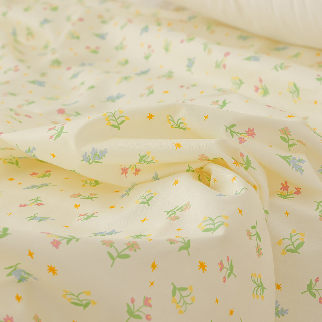 Spring Floral Print Cotton Bedding Set