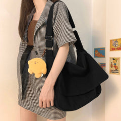 Japanese Style Canvas Crossbody Bag