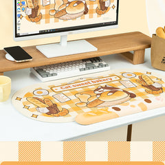 Cute Cartoon Cat Mouse Pad And Keyboard Wrist Rest
