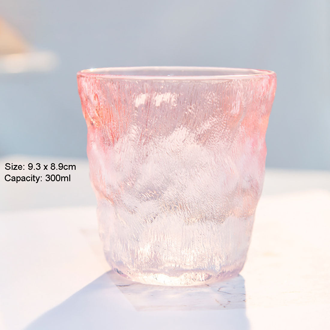 Stylish Glass Cup - Textured Design