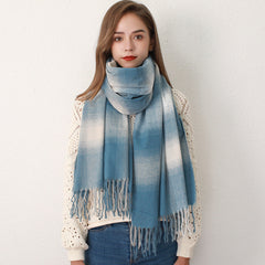 Imitation Cashmere Plaid Autumn Winter Foreign Trade Versatile ManufacturerScarf