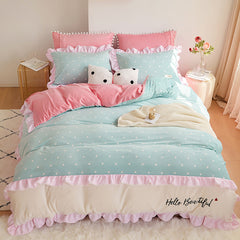 Candy Pastels Polka Dot Bedding Set
