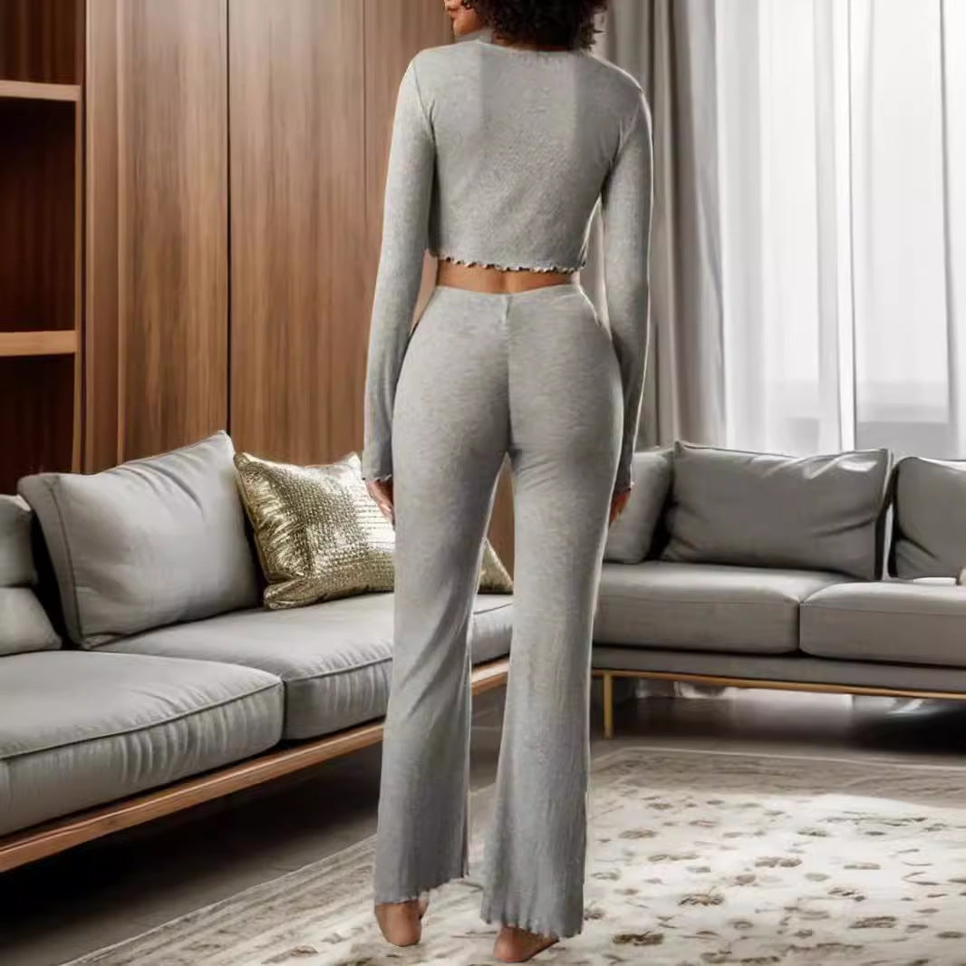 AliExpress New Forgiving Long Sleeve Cropped Long Pants Casual Set Suit