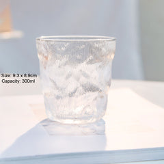 Stylish Glass Cup - Textured Design