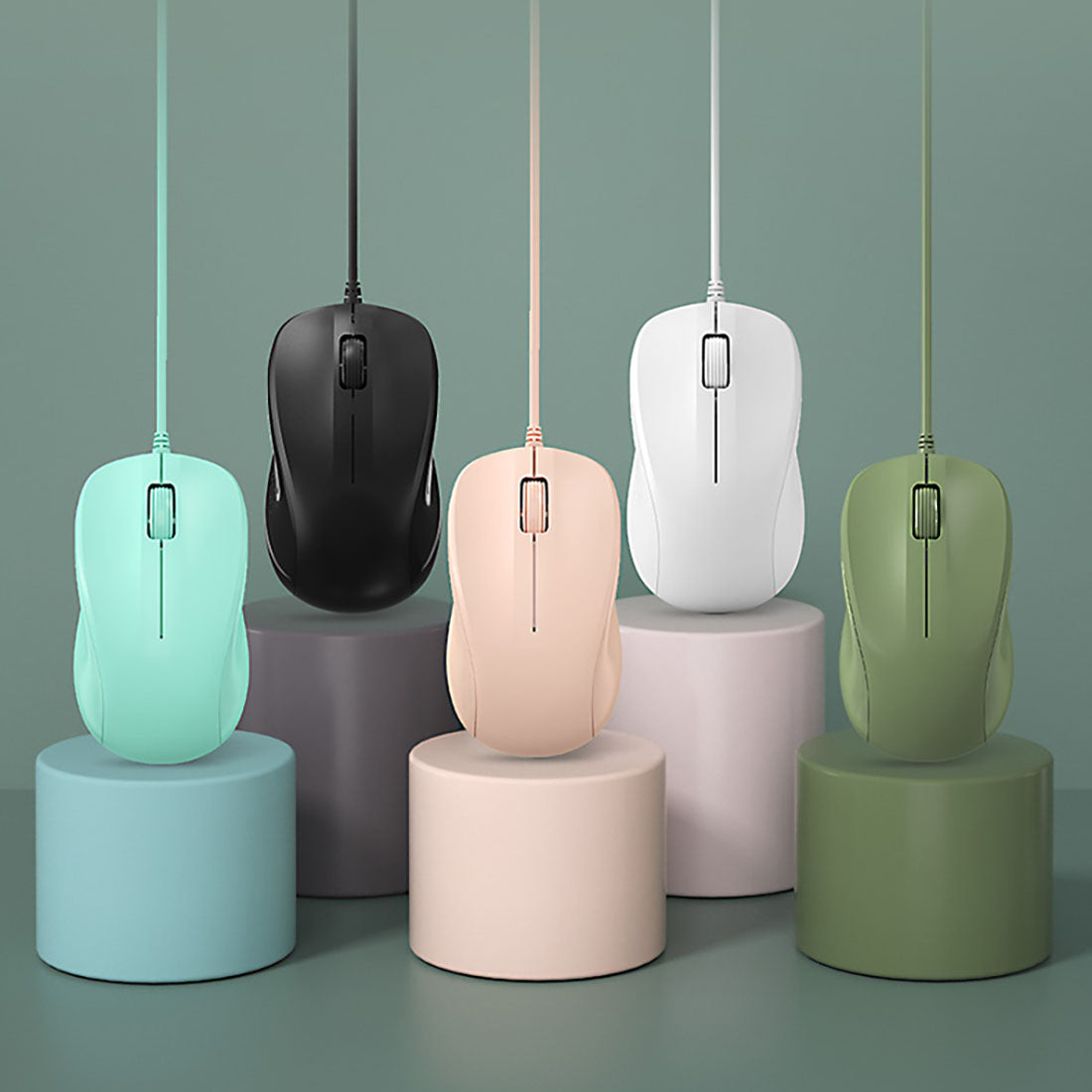 Cute Pastel Color Wired Mouse – Redcit