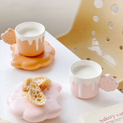Biscuit Ceramic Cup And Saucer