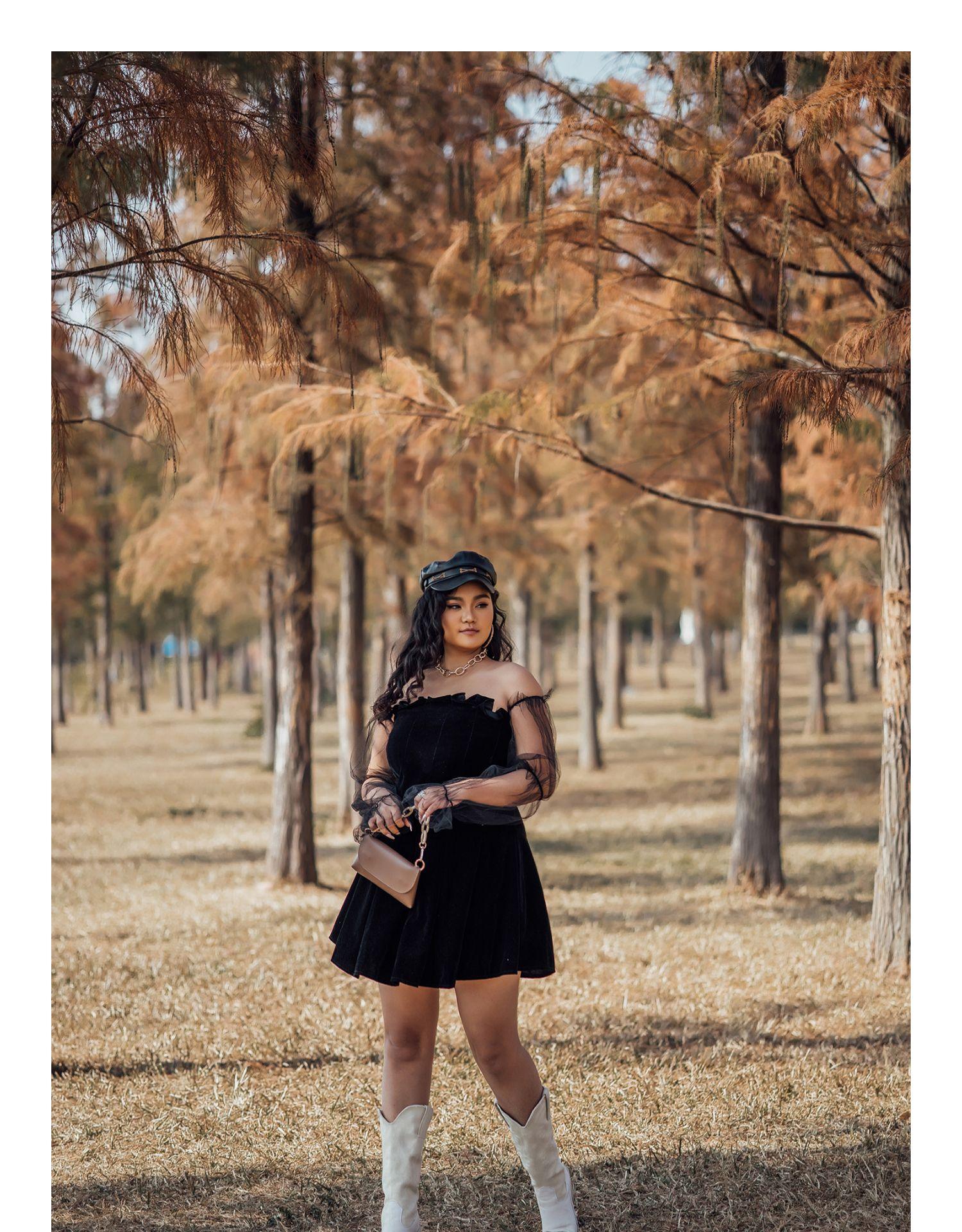 Sexy Off Shoulder Lantern Sleeve Mini Dress