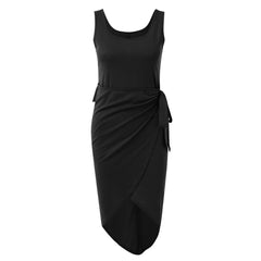 One Shoulder Cocktail Ladies Ruffle Wrap Ruched Bodycon Formal Wedding Guest Female Robe Midi Dress