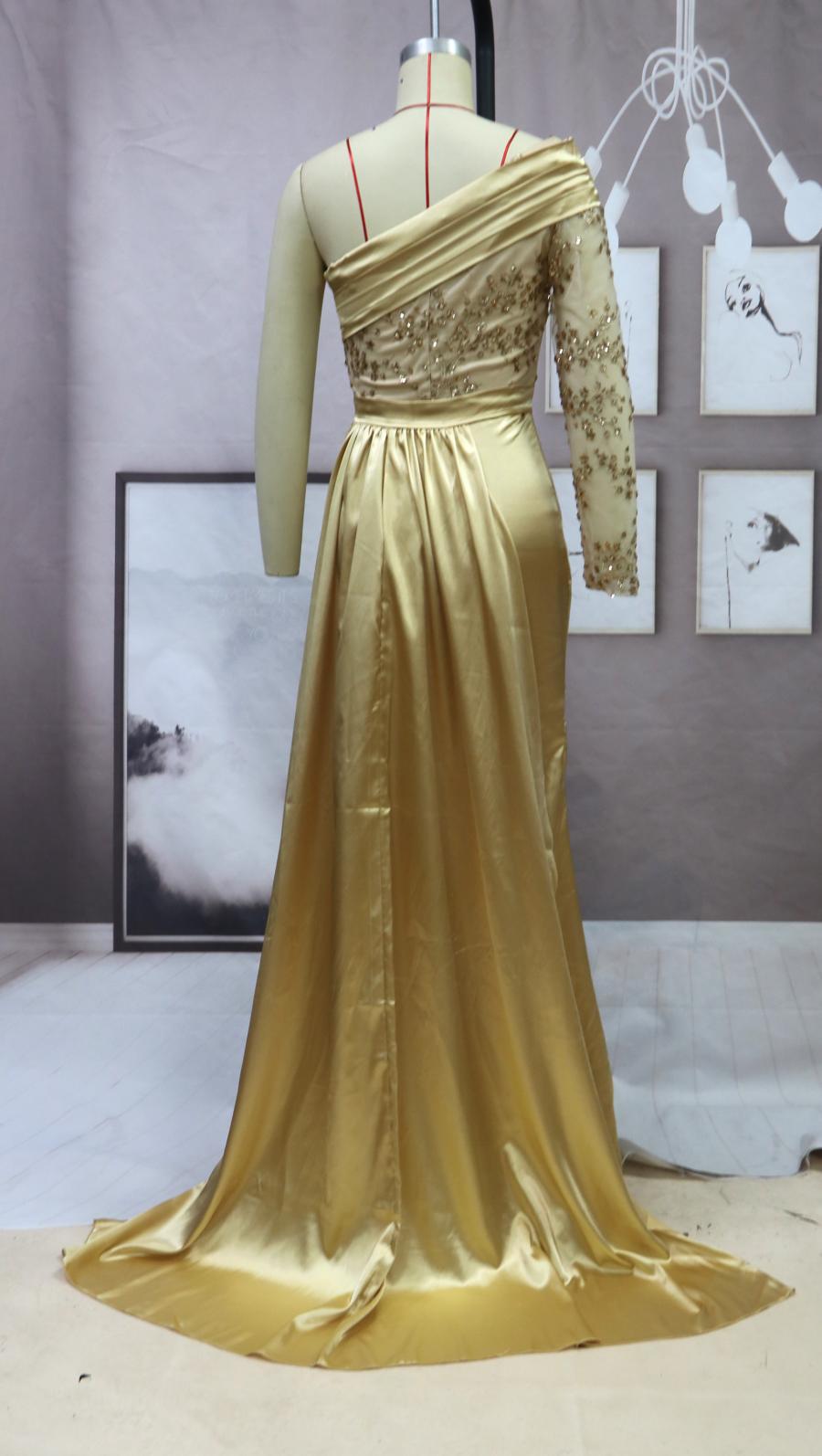 One-shoulder Sequin splicing Cocktail Dresses