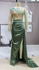One-shoulder Sequin splicing Cocktail Dresses