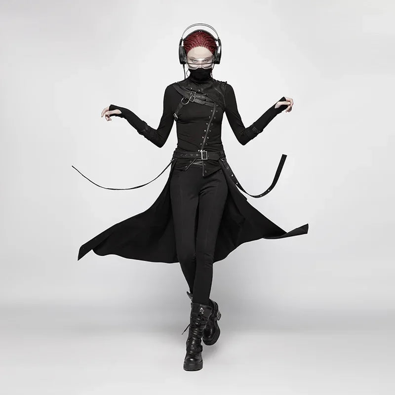 WomenDaily Post Apocalyptic Black Half Stage Perform Personality Harajuku Streetwear Skirt