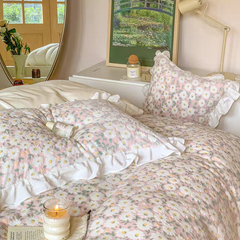 Pastel Daisy Duvet Cover - Pink