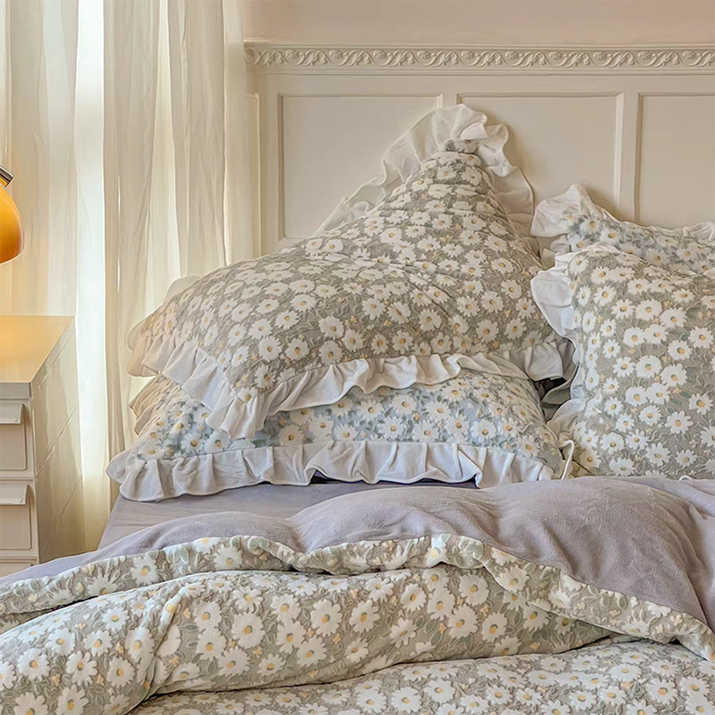 Pastel Daisy Duvet Cover - Pink