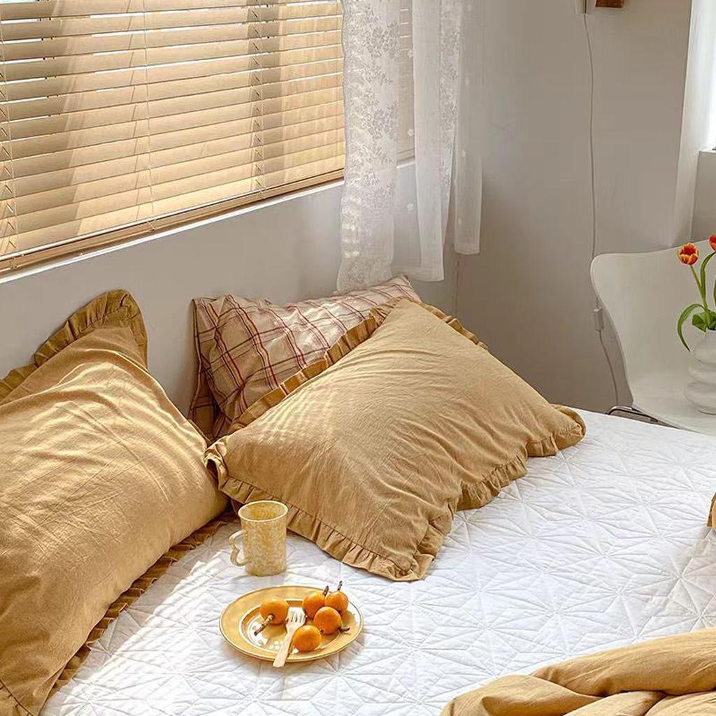 Pastel Pillowcase with Ruffle (6 colors)