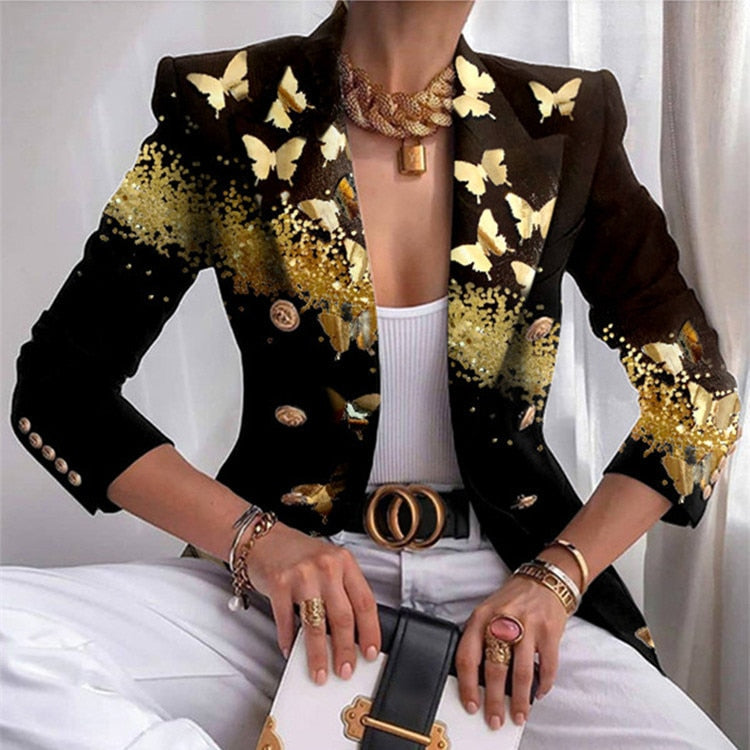 Plus Size Elegant Butterfly Blazer