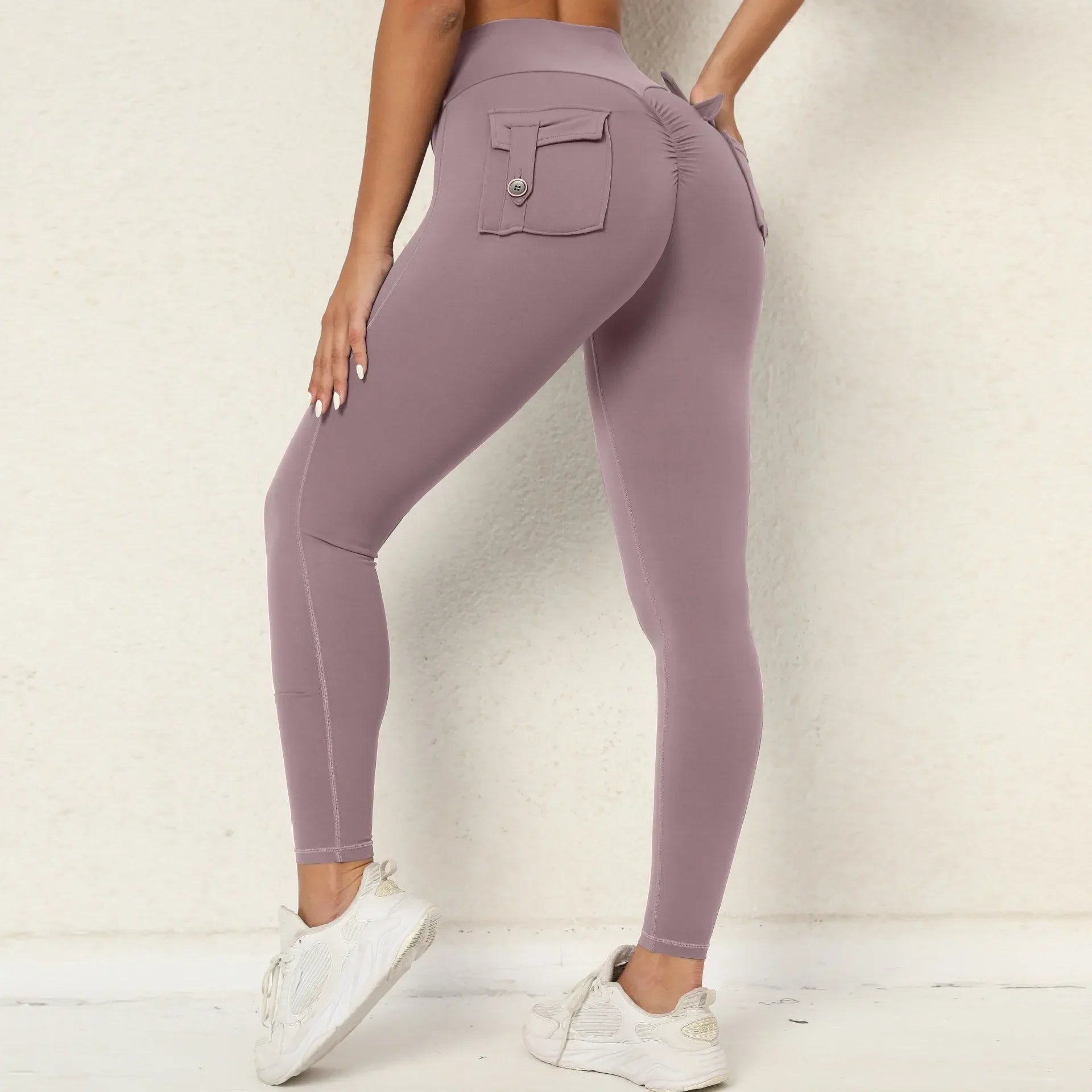 Pockets Yoga Pants High Waist Workout Fitness Running Tights Female Push Up Sports Leggings