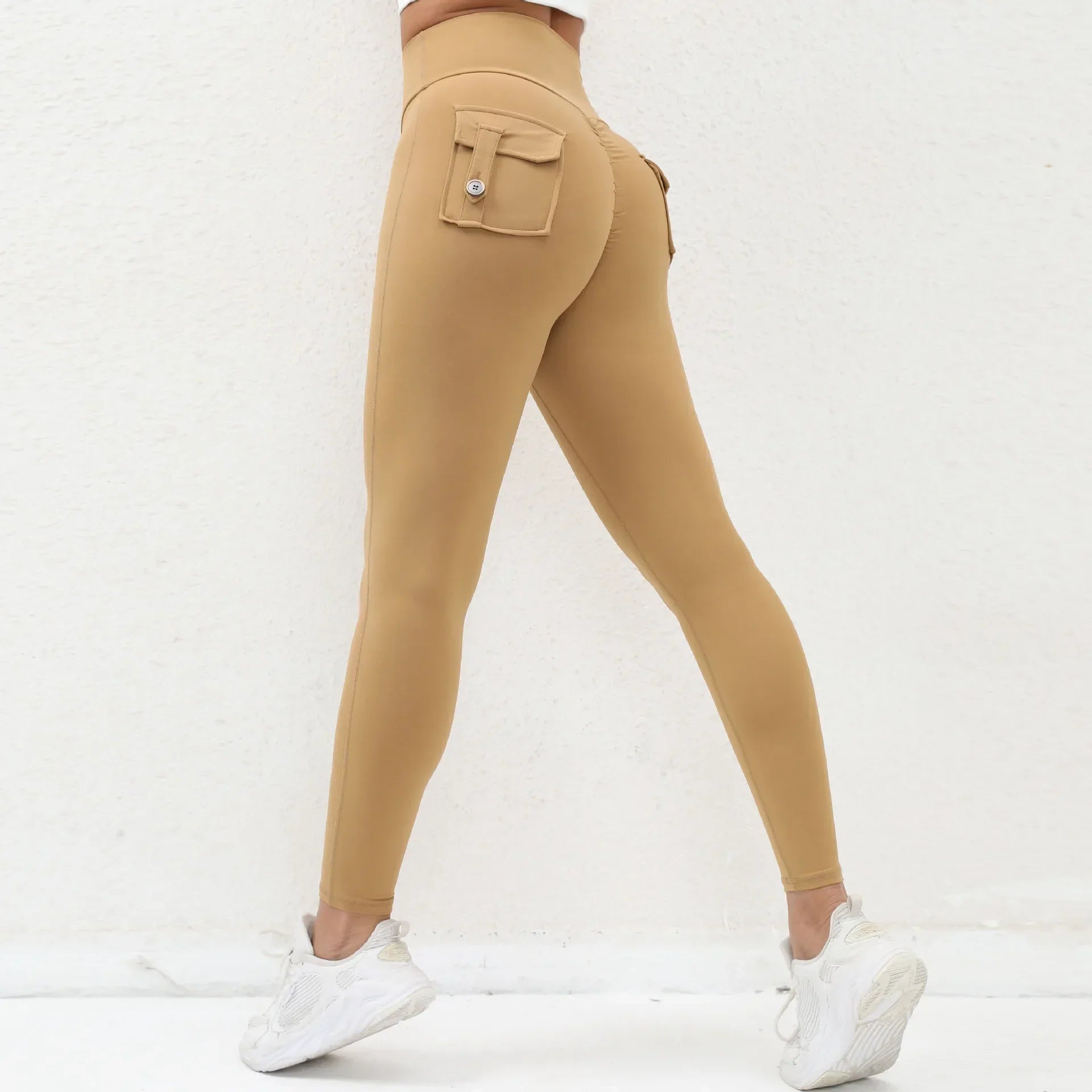 Pockets Yoga Pants High Waist Workout Fitness Running Tights Female Push Up Sports Leggings