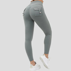 Pockets Yoga Pants High Waist Workout Fitness Running Tights Female Push Up Sports Leggings
