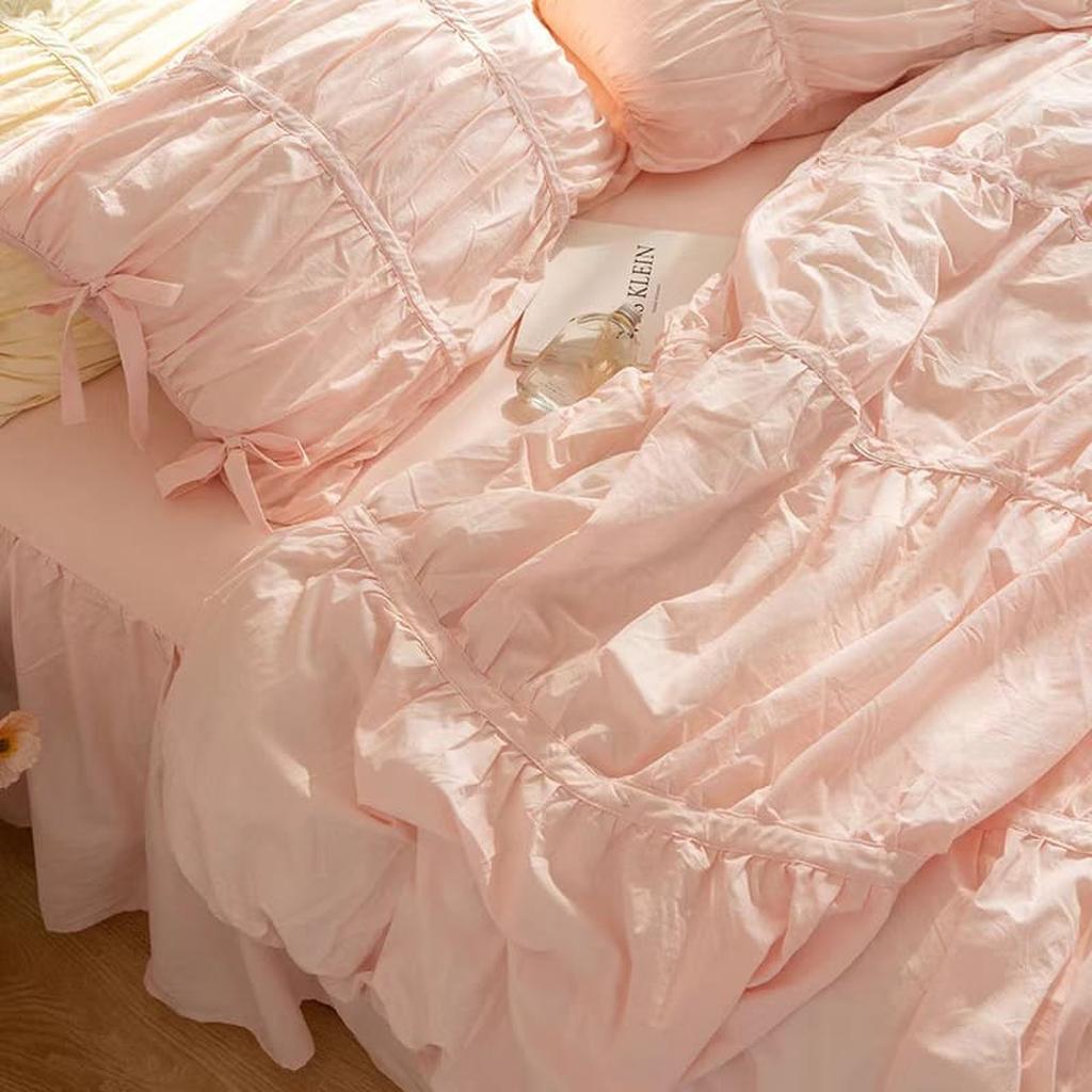 Princess Ruched Bedding Set - White