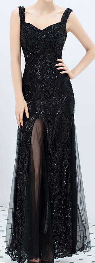 Mermaid Long Prom Gown Gold Evening Dresses