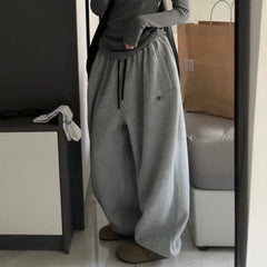 Waist Vintage Embroidery Streetwear Y2K Casual Loose Straight Pants