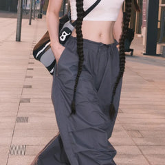 Vintage Hip Hop Parachute Harajuku Streetwear Oversized Wide Pants