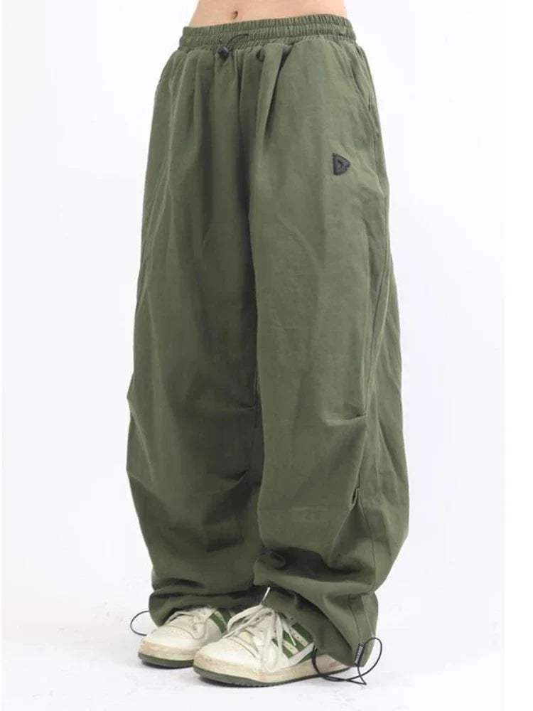 Parachute High Waist Vintage Streetwear Oversized Hippie Pants