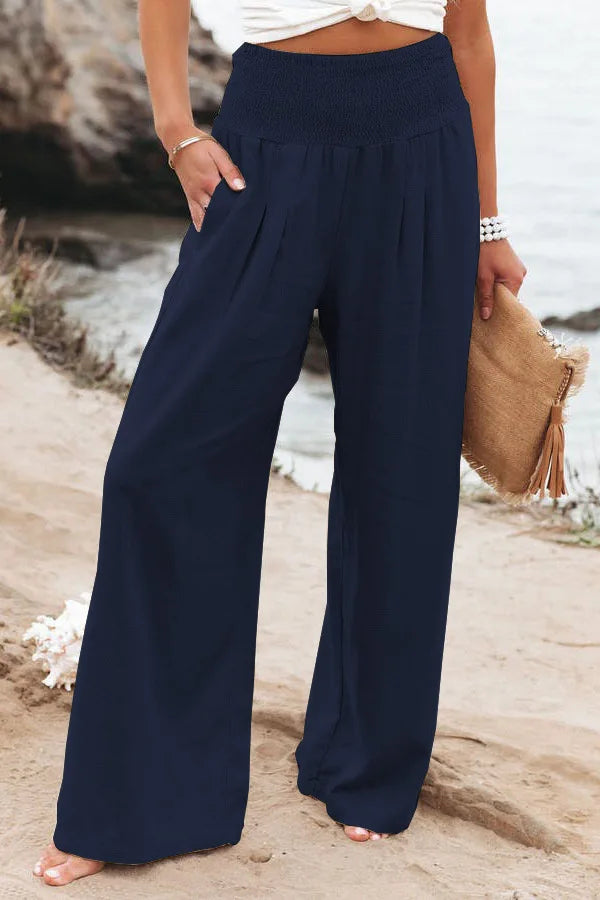 Autumn Winter New Quick Sell Cotton Hemp High Waist Pull Elastic Waist WomenCasual Pants