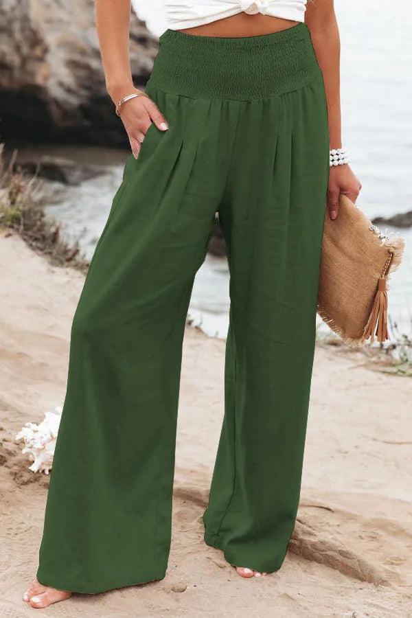 Autumn Winter New Quick Sell Cotton Hemp High Waist Pull Elastic Waist WomenCasual Pants