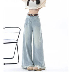 New Design Waist Loose Draped Drag Floor Skirts Jeans