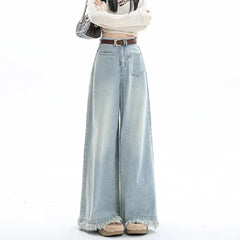 New Design Waist Loose Draped Drag Floor Skirts Jeans