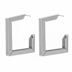 Retro Square Irregular Hoop New Exaggerated Cool Girl Fashion Accessories Earring