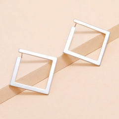 Retro Square Irregular Stud New Exaggerated Cold Wind Opening AccessOries Earring