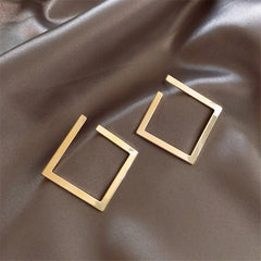 Retro Square Irregular Stud New Exaggerated Cold Wind Opening AccessOries Earring
