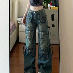 WomenDesign Sense Waist Street Loose Casual Wide Leg Pants
